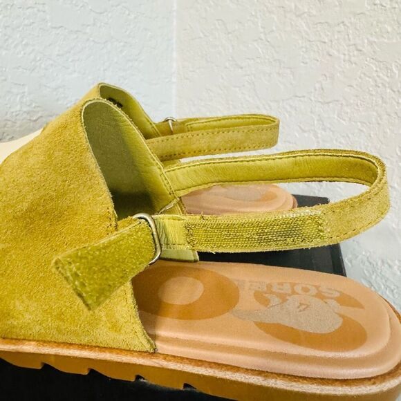 SOREL Ella II Slingback Leather Sandal, Comfort Shoe Olive Beige Size 10.5, NWT - Picture 6 of 16